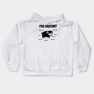 The Pug Anatomy Kids Hoodie